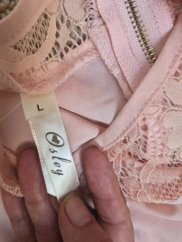 Osley Combinaison fluide dentelle rosa pastel L – photo 12